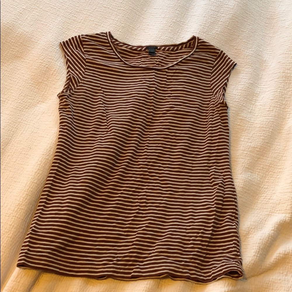 J.crew striped cap-sleeve tee
